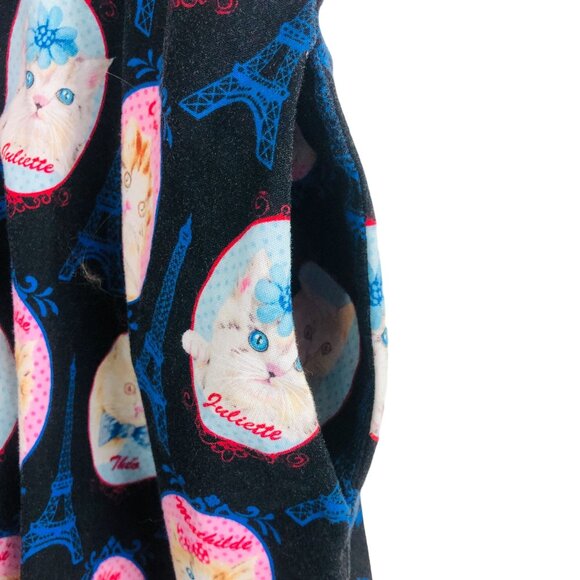 Modcloth Retrolicious Cats in Paris A Line Dress Sz Small Sleeveless - Picture 9 of 10